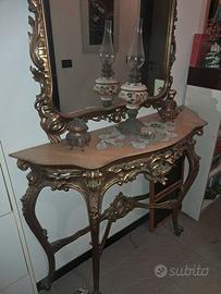 consolle barocca dorata 