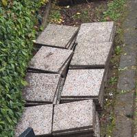 130 Piastrelle da giardino 40x40 cemento ghiaia 