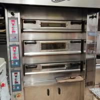 Forno Pizze Castelli 3 bocche a pietra refrattaria