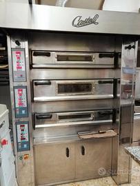 Forno Pizze Castelli 3 bocche a pietra refrattaria