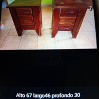 comodini in vero legno