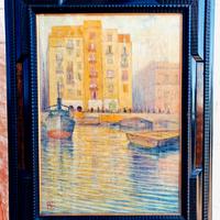 Dipinto Pippo Poli 1927 cornice antica