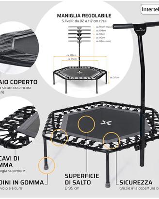 Trampolino fitness SportPlus, come nuovo
