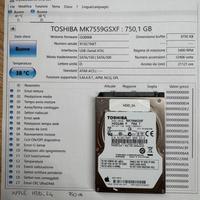 HDD Apple Toshiba 750GB 2.5” – Testato OK