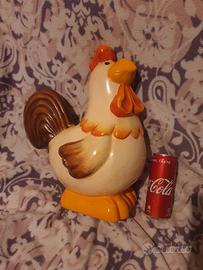 grande gallo in ceramica