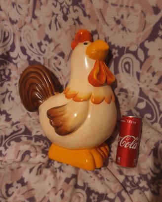 grande gallo in ceramica