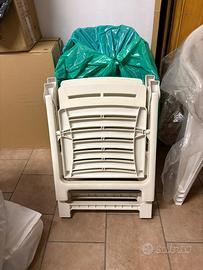 Sedie in plastica pieghevoli