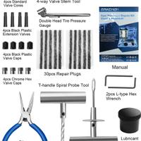 Kit Riparazione Pneumatici Auto, 69 Pezzi per Auto