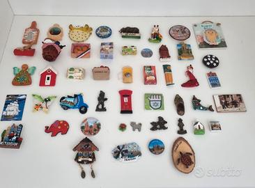 Magneti calamite da frigo lotto 45 pezzi souvenir