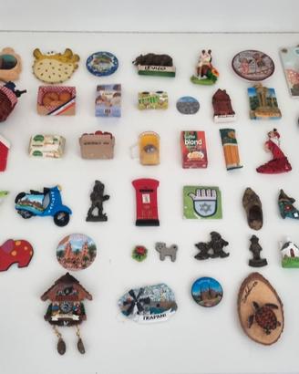 Magneti calamite da frigo lotto 45 pezzi souvenir