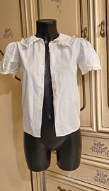 Camicia abbottonata in cotone e sangallo Cacharel 