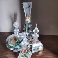 elegante set in vetro con formelle 