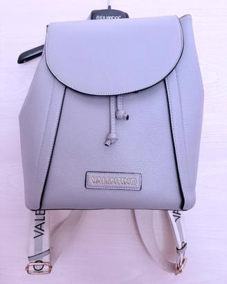 Zaino Valentino Bags grigio con spallacci logati