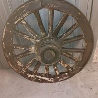 Antica ruota in ferro e legno 80 cm