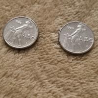 mini monete da 50 e 100 lire