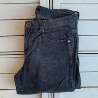 Pantaloni Donna Tg. 44 Cotone a costine Sisley Gri