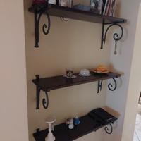 Mensole legno ferro battuto