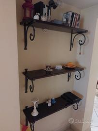 Mensole legno ferro battuto