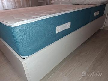 MATERASSO PIAZZA E MEZZO ALTO 25 CM CON CUSCINI 