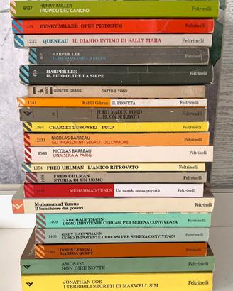 20 libri di autori stranieri edizioni Feltrinelli