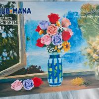 Vaso di fiori in mattoncini stile Lego