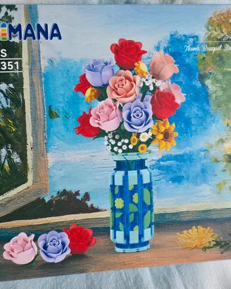 Vaso di fiori in mattoncini stile Lego