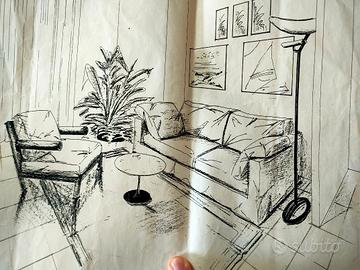 Parete attrezzata ArcLinea e divano B&b