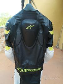 tuta moto 50 alpinestars divisibile in pelle