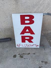 insegna bifacciale BAR 70x50 