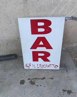 insegna bifacciale BAR 70x50 