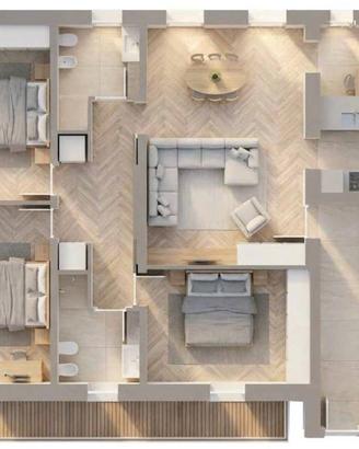 Appartamento di 139 m² con 5 locali e box auto a M