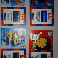 Schede telefoniche ricaricard cartoni fumetti n° 4