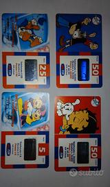 Schede telefoniche ricaricard cartoni fumetti n° 4