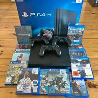 Ps4 pro + 3 joystic + 12 giochi