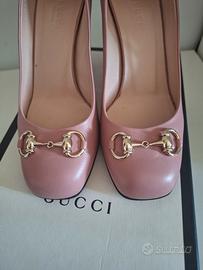 Scarpe Gucci donna rosa con tacco