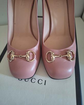Scarpe Gucci donna rosa con tacco