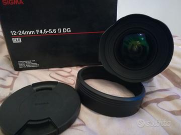 Sigma 12-24 F4.5-5.6 II DG attacco Nikon