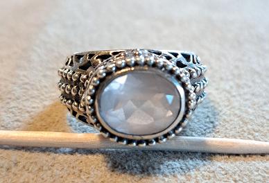 Anello argento 925 e quarzo rosa