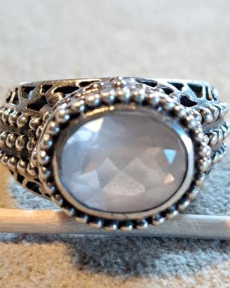 Anello argento 925 e quarzo rosa