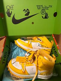 Nike Air Force 1 Mid Off - White - Varsity Maize