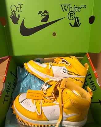 Nike Air Force 1 Mid Off - White - Varsity Maize