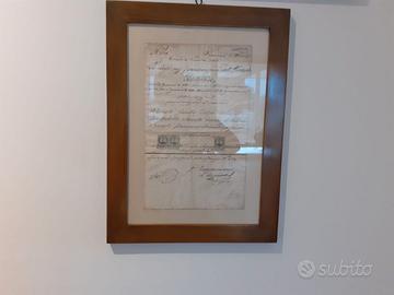 Quadro di documento notarile