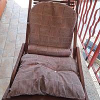 sedia sdraio  in legno