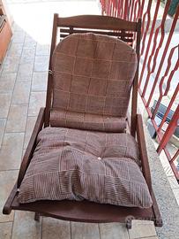 sedia sdraio  in legno