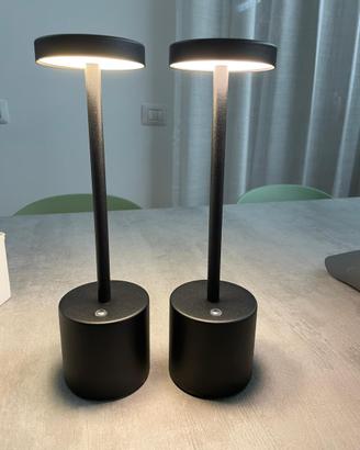 2 lampade da tavolo led ricaricabili