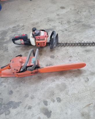 Motosega e tagliasiepi