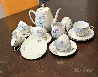 Servizio da tè da sei in porcellana Boheme 