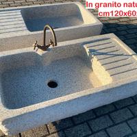 Lavello lavandino cucina in pietra granito 120cm
