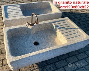Lavello lavandino cucina in pietra granito 120cm
