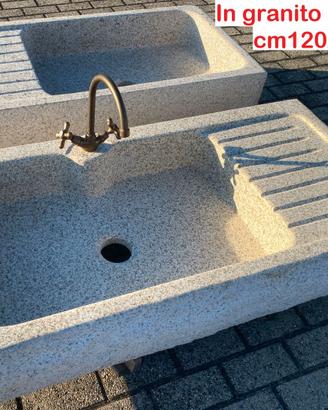 Lavello lavandino cucina in pietra granito 120cm